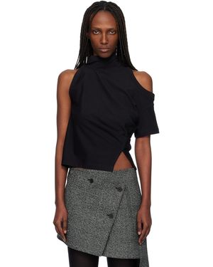 Courreges Twisted Jersey T-Shirt - Black