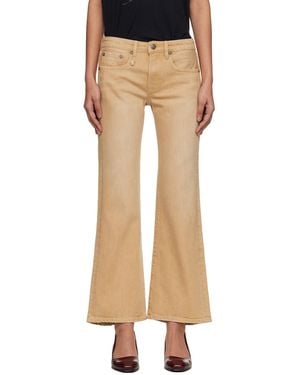 R13 Khaki Joan Cropped Flare Jeans - Black
