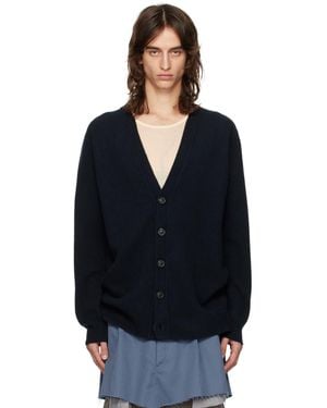 Maison Margiela ネイビー ボタン カーディガン - ブルー