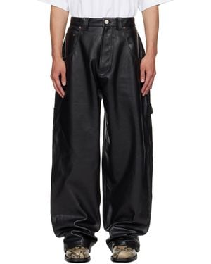 Vetements Hip Hop Leather Pants - Black