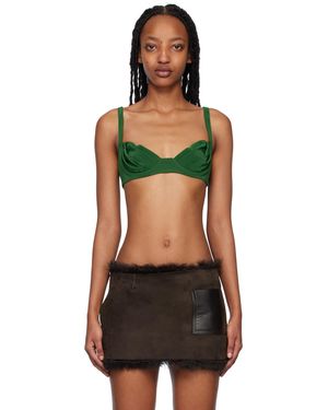 Maximilian Davis Soutien-gorge sade vert - Noir