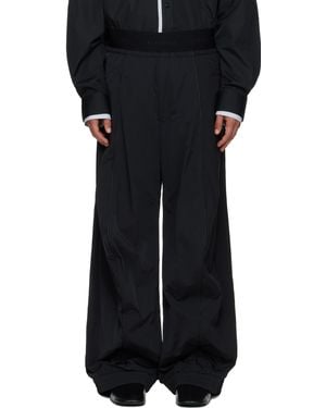 ALAINPAUL Knee Shape Track Trousers - Black