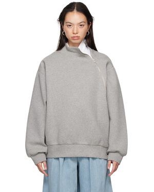 Dries Van Noten Zipped Sweatshirt - Grey