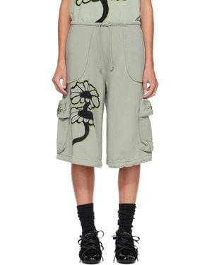 Collina Strada Cargo Sweat Shorts - Green