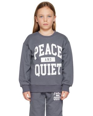 Museum of Peace & Quiet キッズ｜Ssense限定 ネイビー スウェットシャツ - ブルー