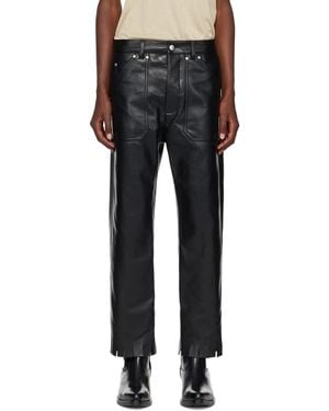 Nanushka Quido Regenerated Leather Trousers - Black