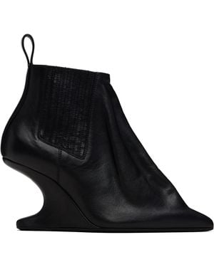 Rick Owens Concordians Runway Ankle Sharp Boots - Black