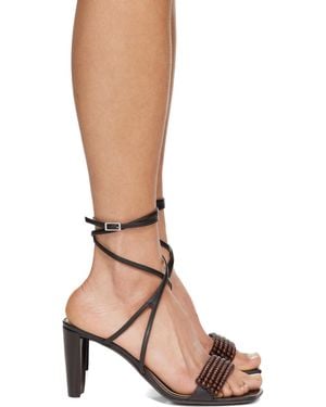 Lemaire Beads Cross 80Mm Heeled Sandals - Black