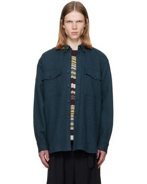 Dries Van Noten Wool Overshirt - Blue