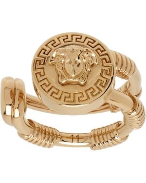 Versace Safety Pin Ring - Metallic