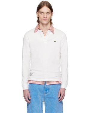 Lacoste Waffle-Knit Henley - White