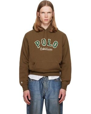 Polo Ralph Lauren 'The Rl Fleece' Western-Logo Hoodie - Brown