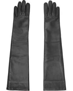 Frankie Shop Veneto Long Leather Gloves - Grey