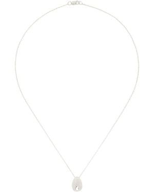 Sophie Buhai Tiny Egg Pendant Necklace - White