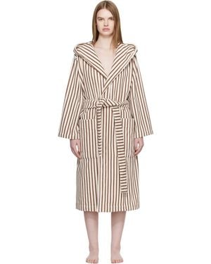 Tekla Off & Terry Hooded Bathrobe - Multicolour