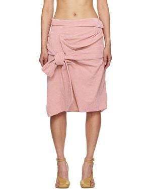 Dries Van Noten Velvet Miniskirt - Pink