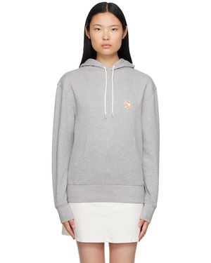 Maison Kitsuné グレー チラックスフォックス フーディ - ブラック