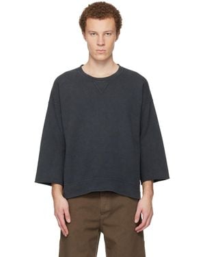 Visvim Jumbo Sb 3/4 Dmgd Sweatshirt - Black