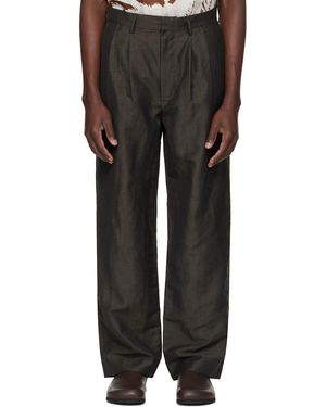 Commas Wool Linen Tailored Pants - Black
