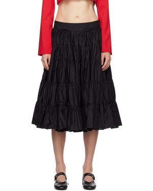 Sandy Liang Hetti Midi Skirt - Black