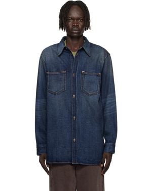 Acne Studios Button-Up Denim Shirt - Blue