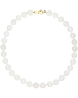 Hai Collier À Perles En Pierre De Lune - Blanc