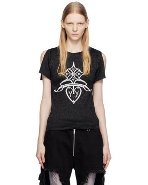 OPEN YY Jacquard T-Shirt - Black