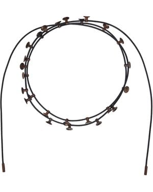 Hugo Kreit Bronze Stud Lacet Necklace - Metallic