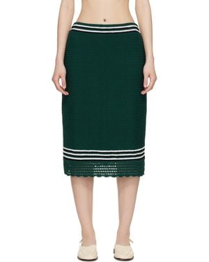 B.B. Wallace Kienholz Midi Skirt - Green