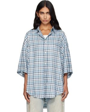 Acne Studios Checked Flannel Shirt - Blue