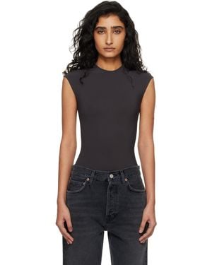 Agolde Justaucorps Agata Brun - Noir