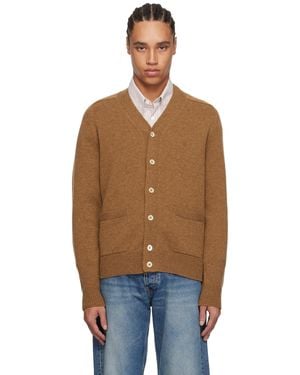 Drake's Lambswool 6 Button Cardigan - Blue
