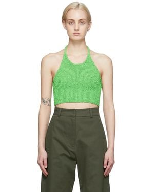 ARCH THE Halter Neck Tank Top - Green