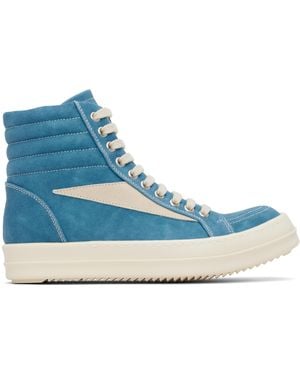 Rick Owens Hollywood Vintage High Sneaks Trainers - Blue