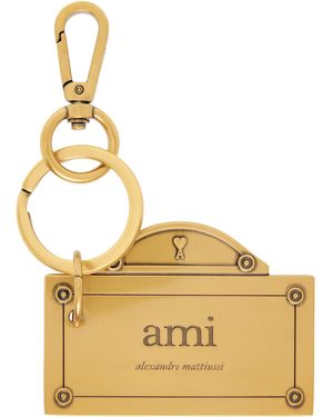 Ami Paris Street Plate Keychain - Metallic