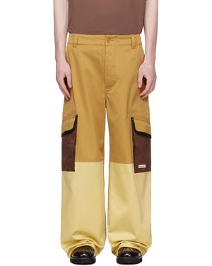 Marni Tan Water-Repellent Colour-Block Cargo Trousers - Yellow