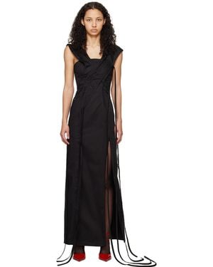Jade Cropper Asymmetric Maxi Dress - Black