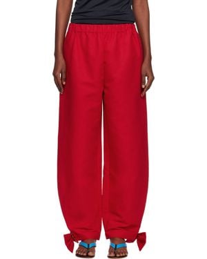 Caro Editions Coco With Bows Trousers - Red