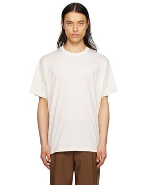 Burberry オフホワイト クルーネックtシャツ