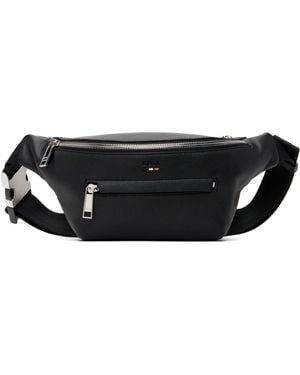 BOSS ブラック フェイクレザー ベルトバッグ