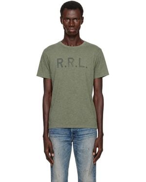 RRL Khaki Logo T-Shirt - Green