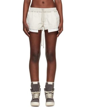 Rick Owens Off- Temple Fog Boxer Denim Shorts - Black