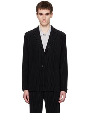 Homme Plissé Issey Miyake Homme Plissé Issey Miyake Black Tailored Pleats 1 Blazer