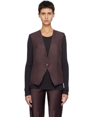 SILK LAUNDRY Gilet Décontracté Brun - Noir
