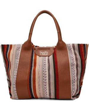 See By Chloé Multicolour Laetizia Tote Bag - Brown
