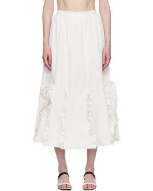 Kika Vargas Lorella Midi Skirt - White