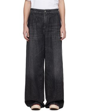 Maison Margiela ブラック パネル ジーンズ