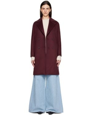 Max Mara Burgundy Agenda Coat - Red