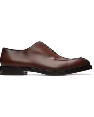 Ferragamo Stitched Oxfords - Brown