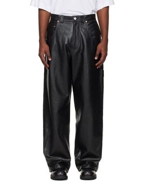 Vetements Hip-Hop Leather Trousers - Black